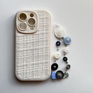 Handmade Button phone chain